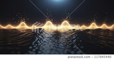 Modern and abstract luminous wave pattern of dynamic lines and curves shows a simulated signal transmission through waveforms in science and technology Modern and abstract luminous wave pattern of dynamic lines and curves shows a simulated signal transmission through waveforms in science and technology 117845440