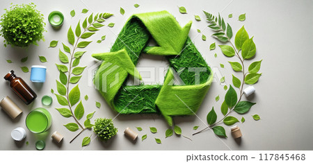 Presentation of ecologically and environmentally compatible products that can be recycled, reused and reprocessed in a circular economy to conserve resources, in the interests of environmental 117845468