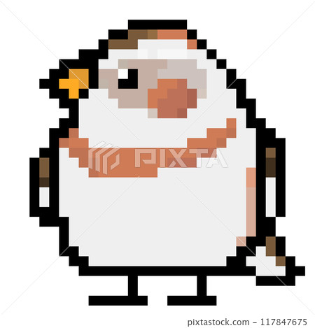 Pixel art Animal illustration Snow Bunting 117847675