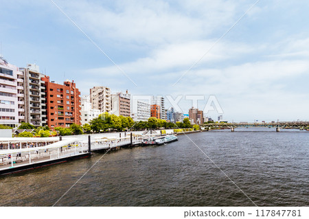 Sumida River in Tokyo Japan 117847781