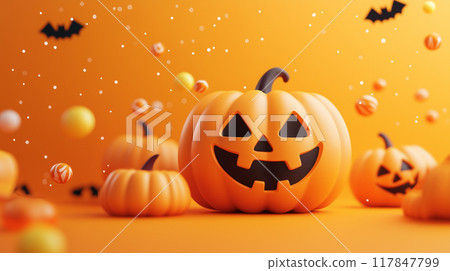 萬聖節 3D 插圖 萬聖節 3D 插圖 117847799
