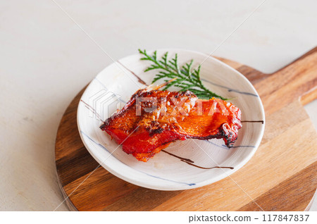 Grilled fish, dried red fish with mirin 117847837