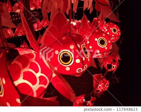 Neputa Goldfish Lanterns "White-walled Townscape" Yanai City, Yamaguchi Prefecture Sightseeing Neputa Goldfish Lanterns "White-walled Townscape" Yanai City, Yamaguchi Prefecture Sightseeing 117848623