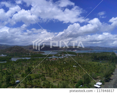A breathtaking aerial view of Cemare Beach in Lombok, Indonesia A breathtaking aerial view of Cemare Beach in Lombok, Indonesia 117848817