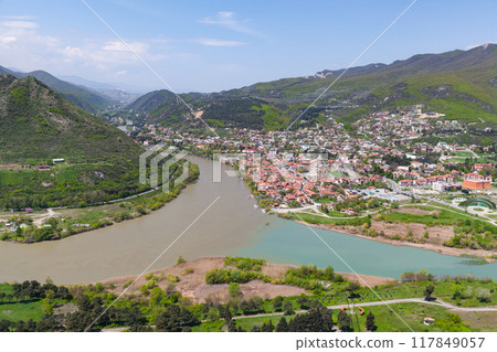 Landscape of Mtskheta. This is the one of the oldest cities of Georgia 117849057