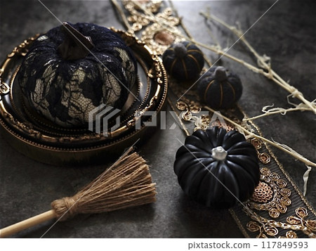 時尚的萬聖節室內裝飾用品 117849593