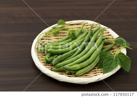 托盤上的藤蔓豆 117850117