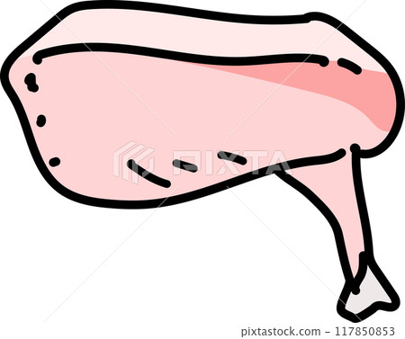 Chicken meat_chicken_simple vector illustration 117850853