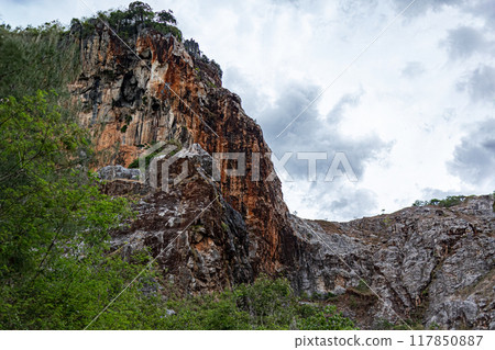 Khao Khuha Mountain and canyon in Chumphon, Thailand Khao Khuha Mountain and canyon in Chumphon, Thailand 117850887