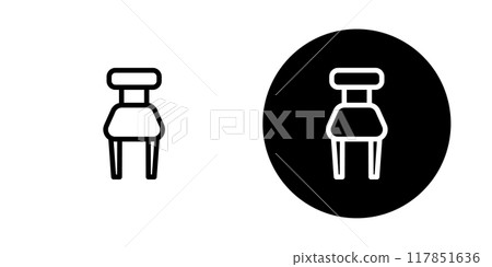 Chair icon material Chair icon material 117851636