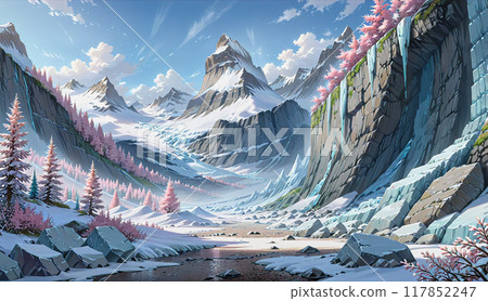 “光線透過山上冰凍的岩壁照射進來。” “光線透過山上冰凍的岩壁照射進來。” 117852247