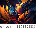 Abstract shape background, geometric colorful backdrop. Abstract layout design 117852388