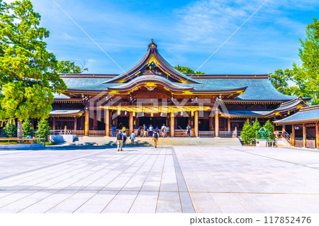 Samukawa cityscape in Japan, overlooking the main hall of Samukawa Shrine, Ichinomiya of Sagami Province, July 21, 2024 Samukawa cityscape in Japan, overlooking the main hall of Samukawa Shrine, Ichinomiya of Sagami Province, July 21, 2024 117852476
