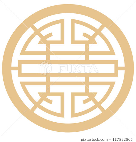 Illustration vector of patterns and decorations used in Asian-style window frames and furniture Illustration vector of patterns and decorations used in Asian-style window frames and furniture 117852865