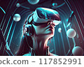 VR concept, virtual reality. Generative ai illustration 117852991