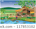 Sufficiency life of people at countryside vector design 117853102