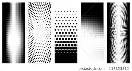 halftone pattern. Halftone dots backgrounds. Vector illustration 117853813
