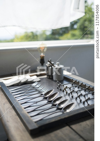 Antique tableware Antique tableware 117854006