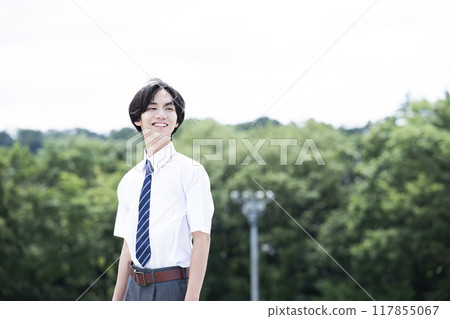 男國中生高中生肖像微笑 117855067