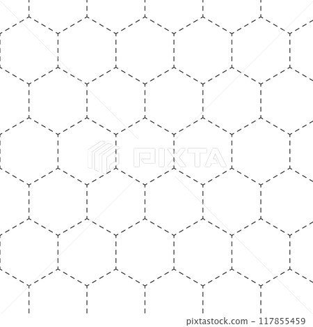 Simple dotted hexagon geometric pattern 117855459