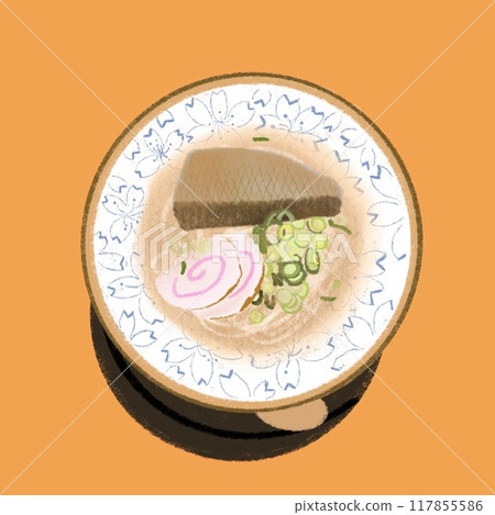 Soba and fish simmered in sweetened soy sauce Soba and fish simmered in sweetened soy sauce 117855586