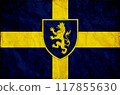 Flag of Invincible Ukraine. Free country of the world. 117855630