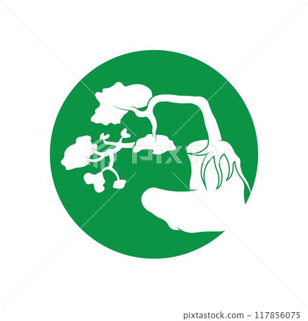 Bonsei logo vector illustration design template Bonsei logo vector illustration design template 117856075
