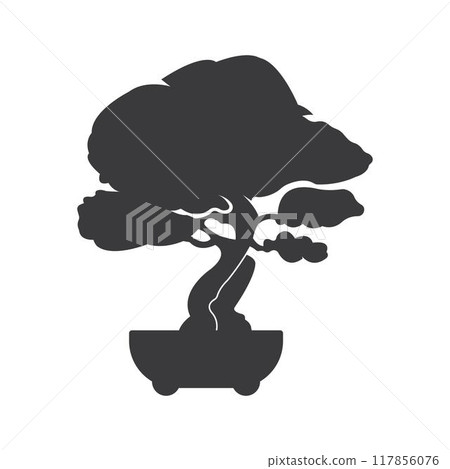Bonsei logo vector illustration design template Bonsei logo vector illustration design template 117856076