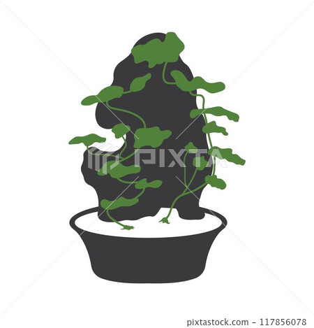 Bonsei logo vector illustration design template 117856078