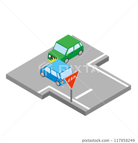 不停車造成事故的插圖 117858249