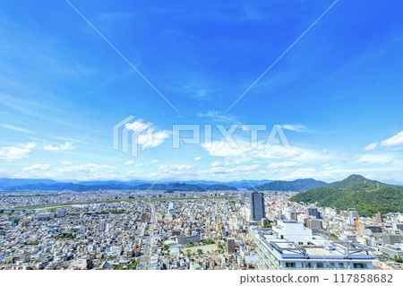 從岐阜市第43號岐阜市塔樓頂層展望台看到的景色（中雪橋街方向） 117858682