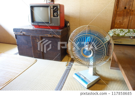 A nostalgic scene with Showa retro appliances A nostalgic scene with Showa retro appliances 117858685