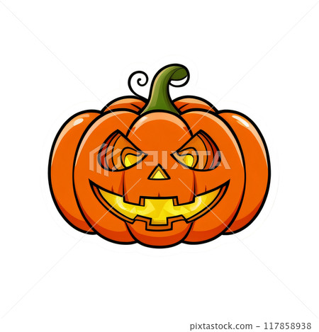 Halloween Pumpkin Stickers 117858938
