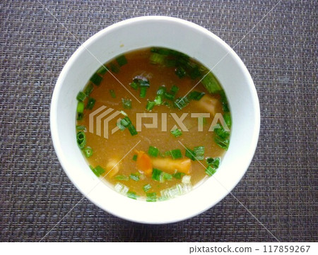 Instant Nameko Miso Soup Instant Nameko Miso Soup 117859267