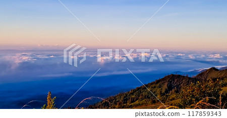 beautiful view of Mount Bromo landscape beautiful view of Mount Bromo landscape 117859343