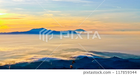 beautiful view of Mount Bromo landscape beautiful view of Mount Bromo landscape 117859344