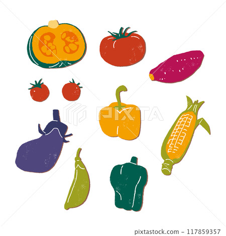 不同蔬菜的插圖 117859357