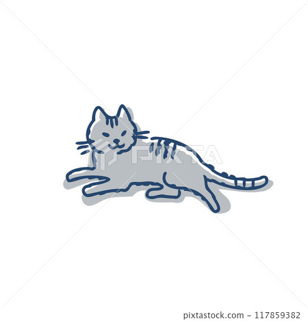 A cat relaxing 117859382