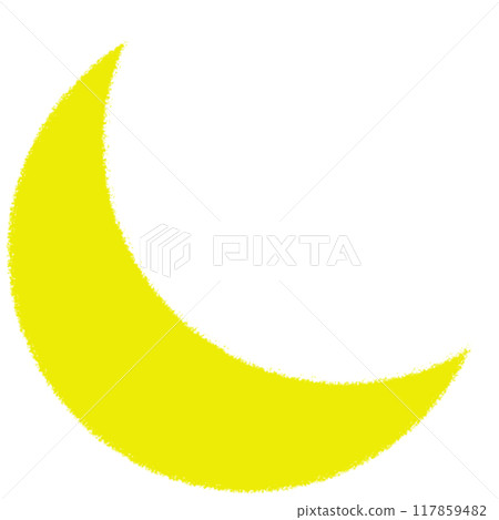 新月蠟筆插圖 117859482