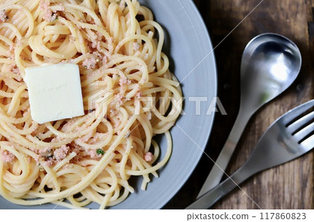 Homemade Tarako Butter Spaghetti Japanese-style Pasta 117860823