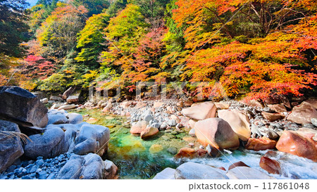 阿加尼亞山谷在秋天 117861048