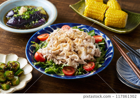 Various summer dishes 117861302