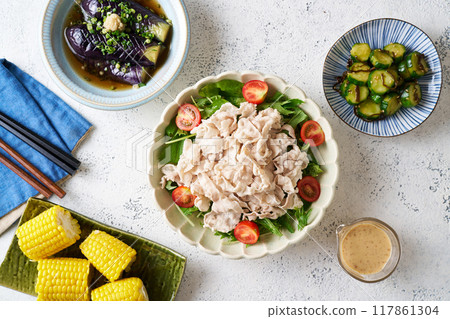 Various summer dishes 117861304