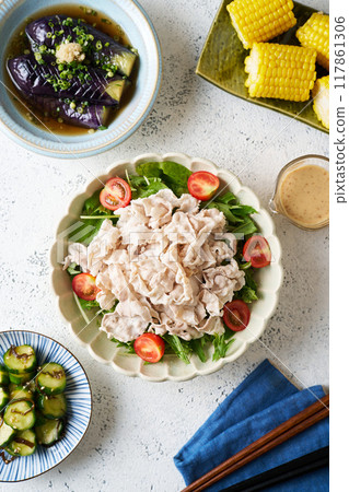 Various summer dishes 117861306
