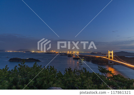 日本岡山縣倉敷市瀨戶大橋美景 日本岡山縣倉敷市瀨戶大橋美景 117861321