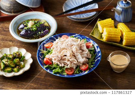 Various summer dishes 117861327