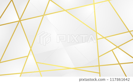 Background material made of abstract gold lines 117861642