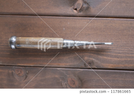 A well-used chisel A well-used chisel 117861665