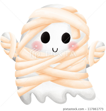 Halloween ghost and candy Halloween ghost and candy 117861773