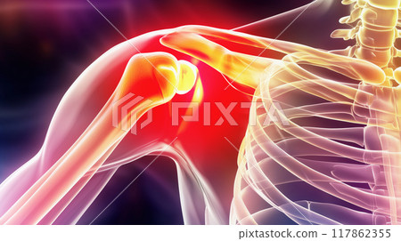 Visual representation of the shoulder joint: An embodied image of pain and discomfort in the lumbar region. Visual representation of the shoulder joint: An embodied image of pain and discomfort in the lumbar region. 117862355